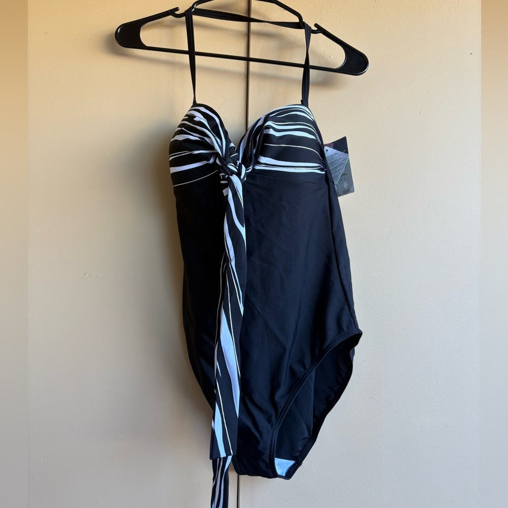 NWT Christina Black and White Striped Swimsuit 🌹 the trickster suit - Picture 7 of 7